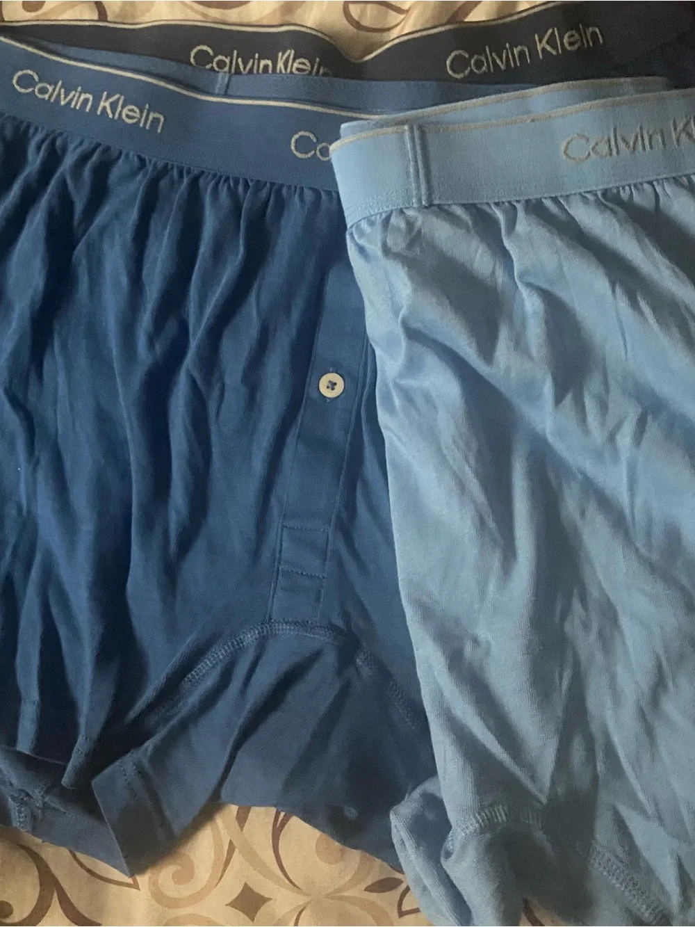 Calvin Klein Men's 3-Pack Cotton Boxer Shorts - Light Blue / Blue / Navy